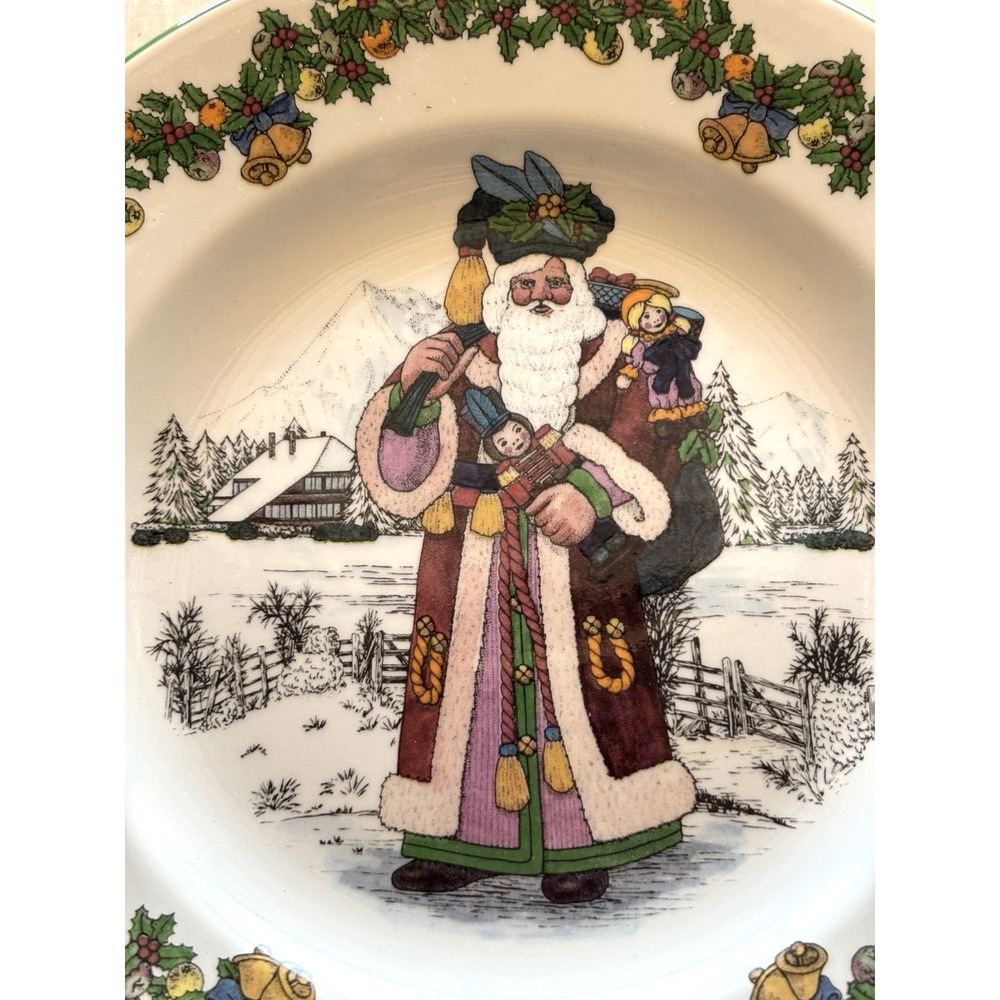 Spode German Santa Claus Plate Made in England 7 3/4" 2nd Santas Around World - Picture 2 of 5